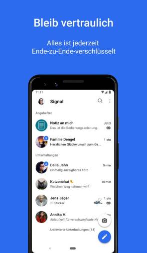 Bild 3: Signal ist eine beliebte Option, allerdings aus den US A
