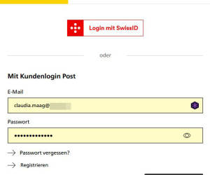 Post-Kunden können sich künftig nur noch mit SwissID-Login anmelden