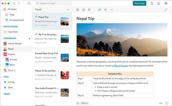 Bild 5: UpNote ist eine ausgewachsene Notizen-Software mit einem Markdown-Editor Screenshot Upnote