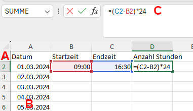Bild 4: Erstellen Sie eine einfache Arbeitszeiterfassung