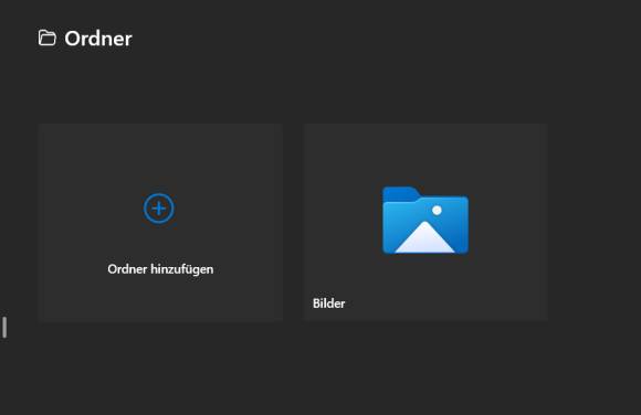 Bild 3: Eigene Ordner zu «Microsoft Fotos» hinzuzufügen, ist denkbar einfach